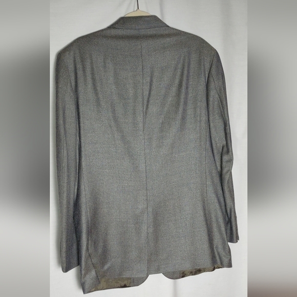 Oak Creek Men's Sport Coat Silk Wool Cashmere Blend 41L Herringbone Pattern - Picture 2 of 11